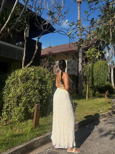 Carmela Backless Coord Skirt Set