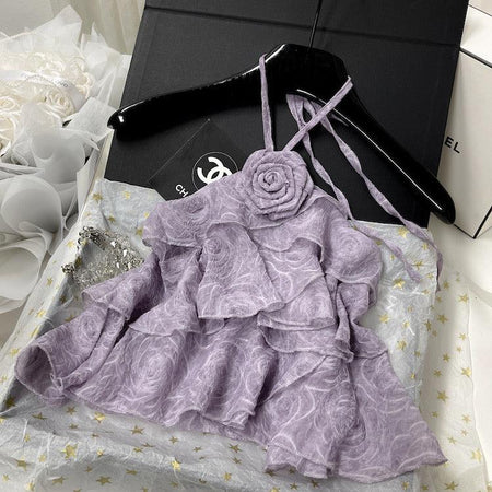 Reya Ruffled Rosette Blouse - Alamode By Akanksha