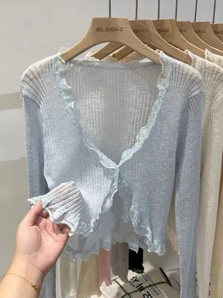 Blue - Leah Elegant Summer Shrugs