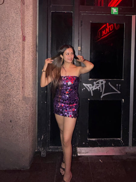 Honor Tube Sequin Mini Dress