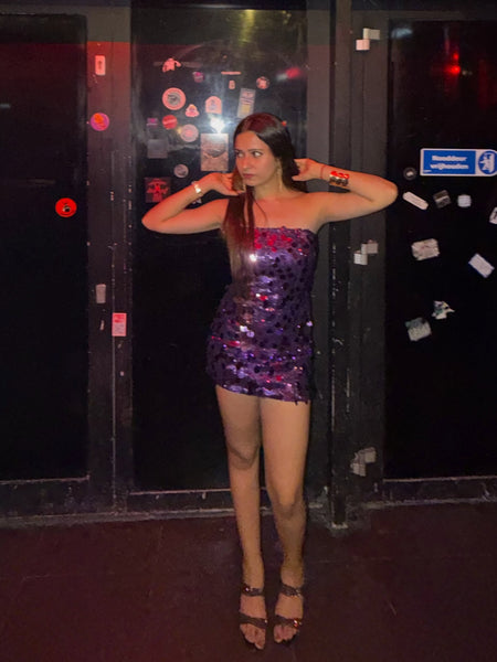 Honor Tube Sequin Mini Dress
