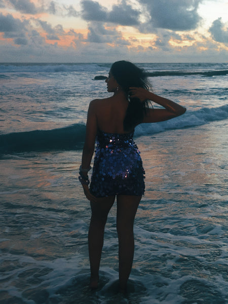 Honor Tube Sequin Mini Dress