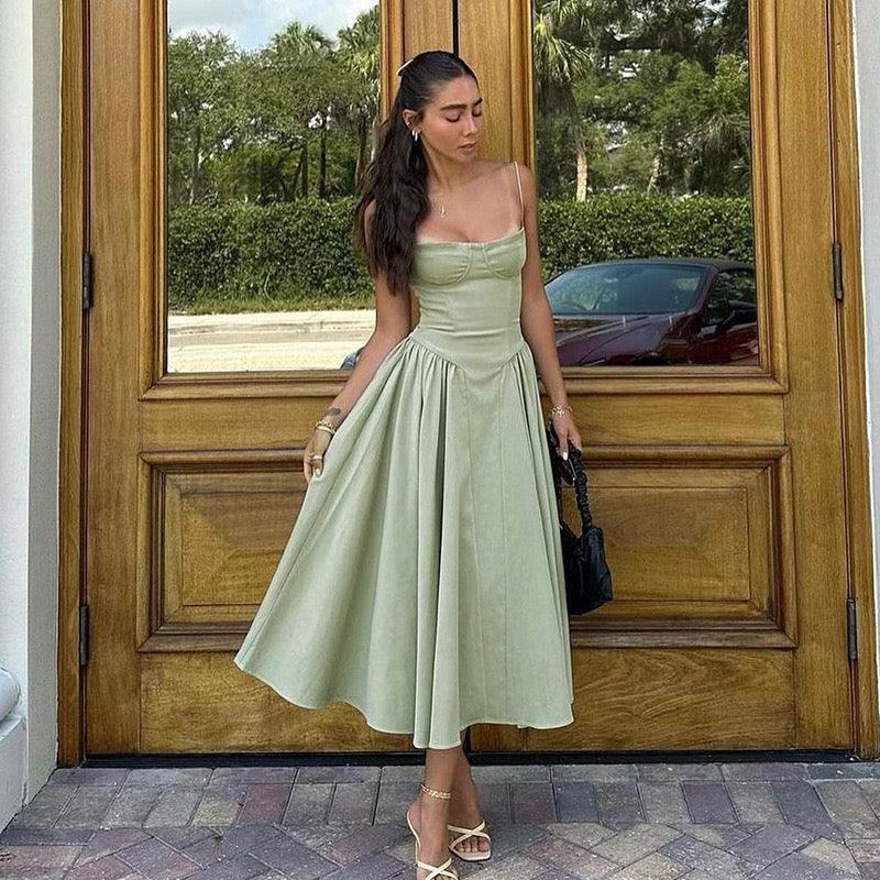 Agastha Midi Vintage Retro Dress - Alamode By Akanksha