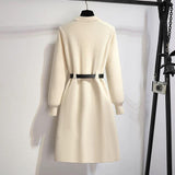 Hyacinth Knitted Dress With Belt - Alamode By Akanksha