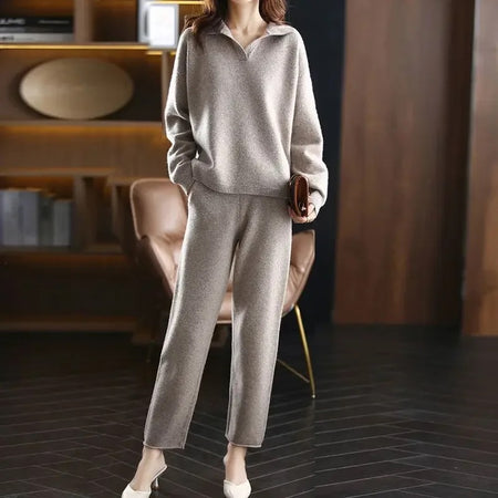 Grey - Horret Luxe Winter Coord Set - Tracksuit