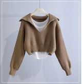 Jennifer Cropped Sweaters - Alamode By Akanksha