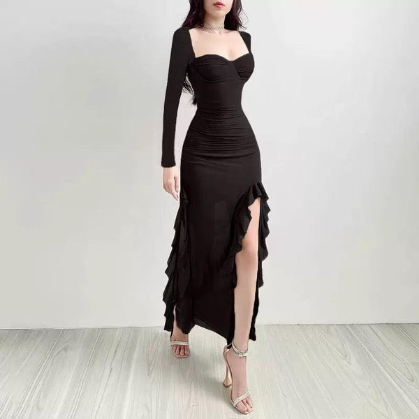 Lolita Ruffled Maxi Dress - Alamode By Akanksha