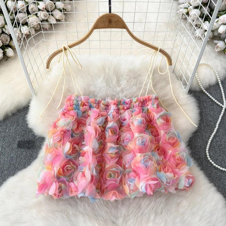 Pink - Reming 3D Floral Blouse