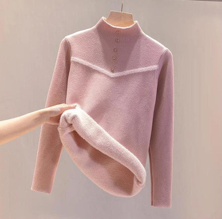 Andrea Fleece Turtleneck Sweater - Alamode By Akanksha