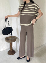 Matsel Ribbed Summer Co-ord Set - Alamode By Akanksha