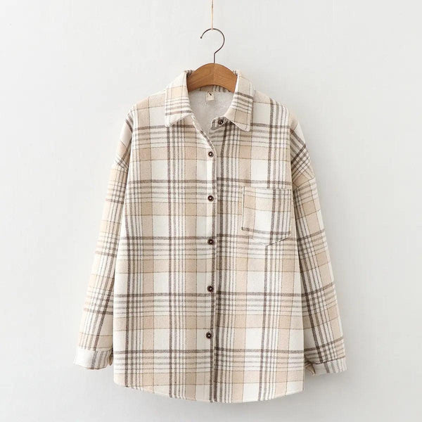 Serenity Fleece-Lined Plaid Shacket - Alamode By Akanksha