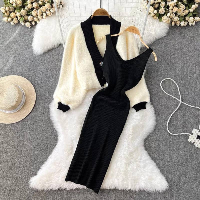 Zaisha Set of Dress and Cardigan - Alamode By Akanksha
