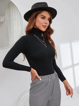 Y2K Statement Turtleneck Tops - Alamode By Akanksha