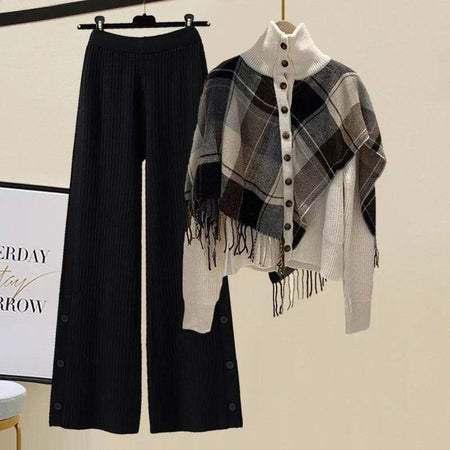 Black Pants - Betty Woolen Coord Set