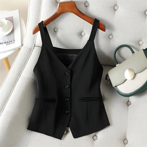 Malido Vest Statement Tops In Black