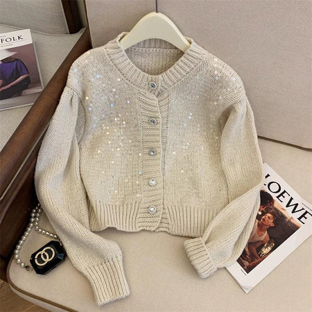 Beige - Dua Button Down Sweater