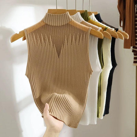 Brown - Phoebe Statement Summer Tank Top