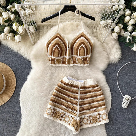 Brown - Margot 2 Piece Coord Set - Resortwear Set