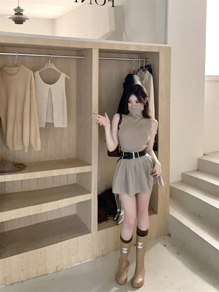 Beige - Nammo Two Pc Set with Belt