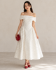 Giulia Drop Waist Polka Midi Dress