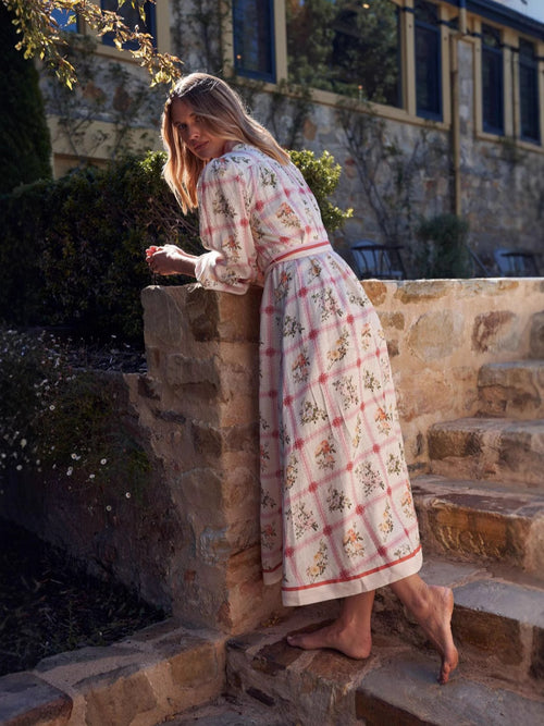 Aaliyah Floral Maxi Dress With Belt