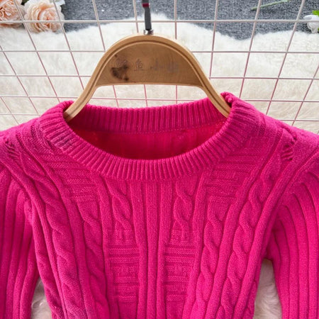 Aaron Knitted Bodycon Dress - close-up of neckline, pink - Miss Mosa By Akanksha
