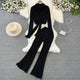 Adele Rhinestone Embedded Coord Set - styled flat-lay shot, black - Miss Mosa By Akanksha