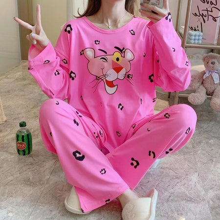 Adelio Nightsuit - lifestyle shot on model, pink - Miss Mosa By Akanksha