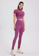 Alexis Activewear Set - full-length front shot on model, purple - Miss Mosa By Akanksha