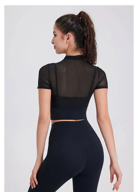 Alexis Activewear Set - back shot on model, black - Miss Mosa By Akanksha