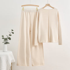 Alfred Statement Winter Coord Set -Tracksuit - flat-lay shot on hangers, cream - Miss Mosa By Akanksha