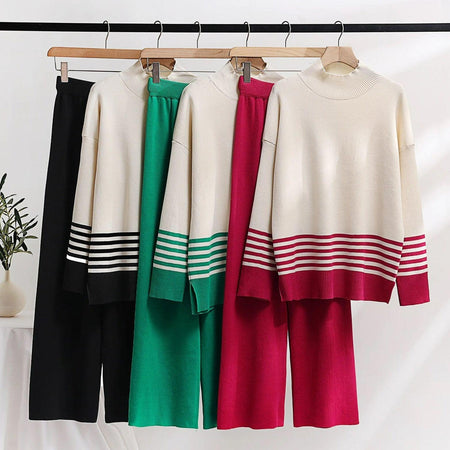 Alfred Woolen Coord Set - styled flat-lay shot, multicolour - Miss Mosa By Akanksha