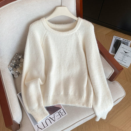 Alina Fur Sweater With Cape - flat-lay product shot, off-white - Miss Mosa By Akanksha
