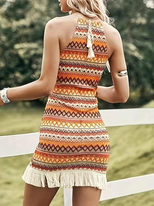 Alizee Statement Mini Dress In Multicolor