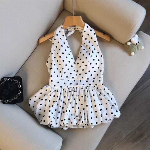 Amelia Halterneck Polka Top