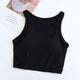 Amway Tank Tops with Inbuilt Bra - flat-lay product shot, black - Miss Mosa By Akanksha