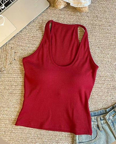 Anna Crop Padded Top - flat-lay shot, red - Miss Mosa By Akanksha