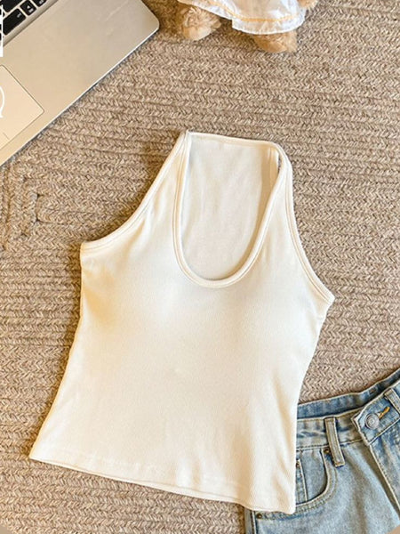Anna Crop Padded Top - flat-lay shot, cream - Miss Mosa By Akanksha