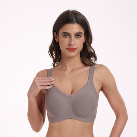 Anne Luxe Seamless Bralettes In Lilac Luster - front shot on model - Miss Mosa By Akanksha