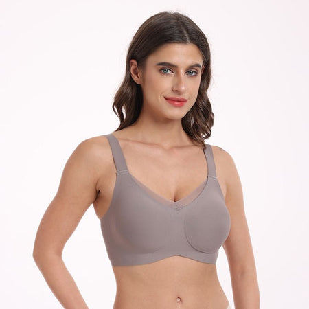 Anne Luxe Seamless Bralettes In Lilac Luster - front shot on model - Miss Mosa By Akanksha