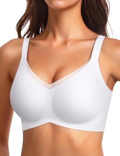 Anne Luxe Seamless Bralettes In White - front shot on model - Miss Mosa By Akanksha