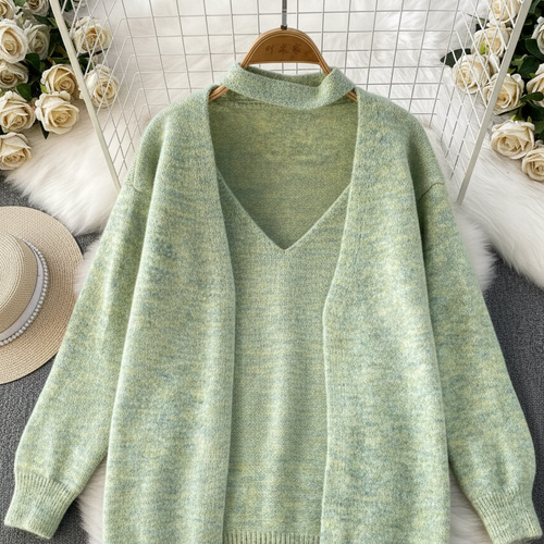 Anouk Woolen Top With Cape Sweater