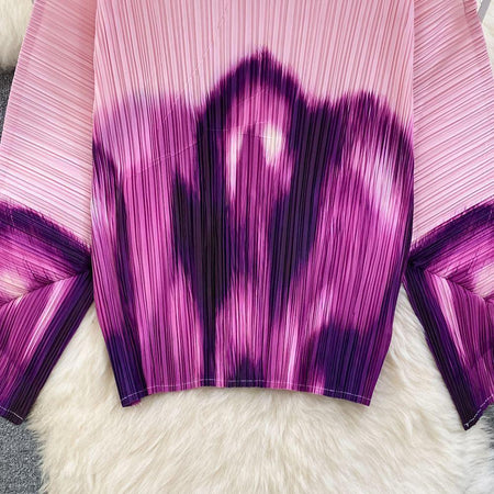 Arleth Crinkled Summer Coord - close-up of print detail, pink - Miss Mosa By Akanksha