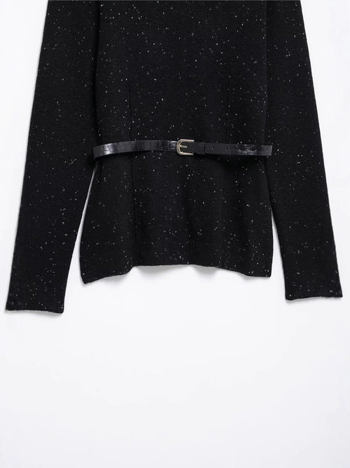 Astrid Belted Woolen Sweater
