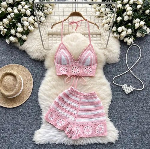 Athena 2 Piece Coord Set Resortwear In Pink