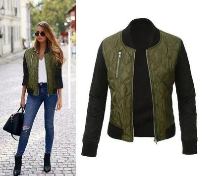 Athena Jacket - front shot on hanger, olive - Miss Mosa By Akanksha