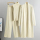 Aubrey Luxe Winter Coord Set with Cape - flat-lay shot of three piece set, off white - Miss Mosa By Akanksha