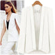 Aurora Cape Blazer in White and Black - front shot on hanger, white - Miss Mosa By Akanksha