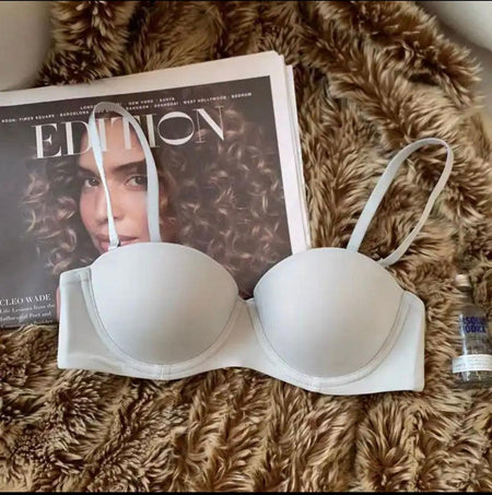 Austin Seamless Pushup Bralettes - styled flat-lay shot, grey - Miss Mosa By Akanksha