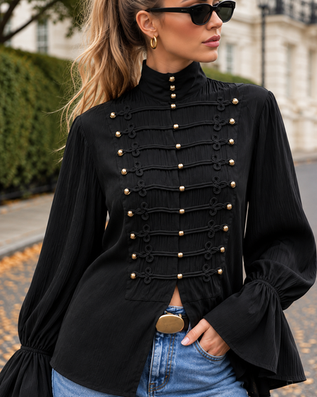 Peggy Buttoned Summer Top
